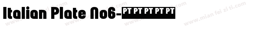 Italian Plate No6字体转换
